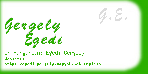 gergely egedi business card